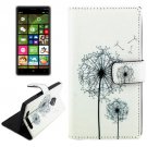 For Lumia 830 Dandelions Pattern Cross Leather Case with Holder & Card Slots