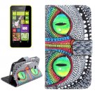 For Lumia 630 Owl Pattern Cross Leather Case with Holder & Card Slots