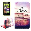 For Lumia 630 Sea Pattern Cross Leather Case with Holder & Card Slots