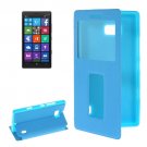 For Lumia 930 Blue Flip Leather Case with Call Display ID & Holder