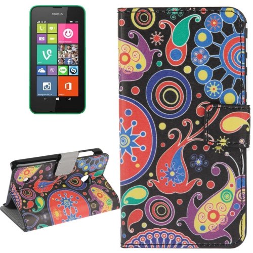 For Lumia 530 Abstract Pattern Leather Case with Holder, Card Slots & Wallet