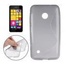 For Lumia 530 Grey S Line Anti-slip Frosted TPU Protective Case