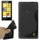 For Lumia 520 Black S Line Anti-skid TPU Protection Case