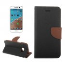 For HTC 10/One M10 Brown Cross Leather Case with Holder, Card Slots & Wallet