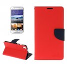 For HTC Desire 830 Red Cross Leather Case with Holder, Card Slots & Wallet