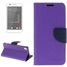 For HTC Desire 825 Purple Cross Leather Case with Holder, Card Slots & Wallet