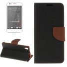For HTC Desire 825 Brown Cross Leather Case with Holder, Card Slots & Wallet
