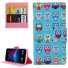 For HTC M10 Cartoon Pattern Leather Case with Holder, Card Slots & Wallet