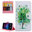 For HTC M10 Tree Pattern Leather Case with Holder, Card Slots & Wallet