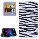 For HTC M10 Zebra Pattern Leather Case with Holder, Card Slots & Wallet