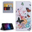 For HTC M10 Butterfly Pattern Leather Case with Holder, Card Slots & Wallet