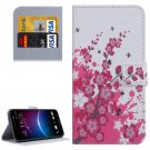 For HTC M10 Blossom Pattern Leather Case with Holder, Card Slots & Wallet
