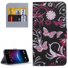 For HTC M10 Butterfly Pattern Leather Case with Holder, Card Slots & Wallet