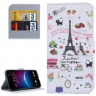 For HTC M10 Cartoon Pattern Leather Case with Holder, Card Slots & Wallet