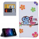 For HTC M10 Owl Pattern Leather Case with Holder, Card Slots & Wallet