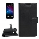 For HTC 10 Black Litchi Flip Leather Case with Holder, Card Slots & Wallet