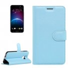 For HTC 10 Blue Litchi Flip Leather Case with Holder, Card Slots & Wallet