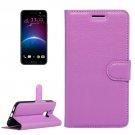 For HTC 10 Purple Litchi Flip Leather Case with Holder, Card Slots & Wallet