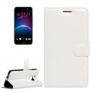 For HTC 10 White Litchi Flip Leather Case with Holder, Card Slots & Wallet