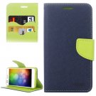 For HTC Desire 530 Dark Blue Cross Leather Case with Holder, Card Slots & Wallet