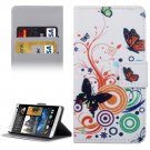 For HTC Desire 530 Flowers Pattern Leather Case with Holder, Card Slots & Wallet