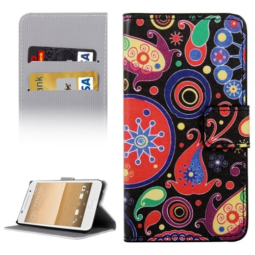 For HTC One A9 Abstract Pattern Leather Case with Holder, Card Slots & Wallet