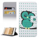 For HTC One A9 Owl Pattern Leather Case with Holder, Card Slots & Wallet