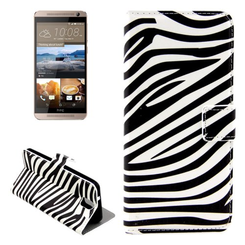 For HTC One E9+ Zebra Pattern Leather Case with Holder, Card Slots & Wallet