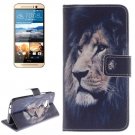For HTC One M9 Lion 2 Pattern Leather Case with Holder, Card Slots & Wallet