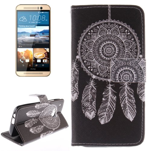 For HTC One M9 WindBell 2 Pattern Leather Case with Holder, Card Slots & Wallet