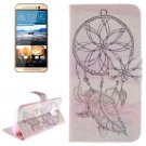 For HTC One M9 Cap 2 Pattern Leather Case with Holder, Card Slots & Wallet