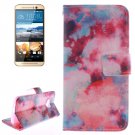 For HTC One M9 Clouds 2 Pattern Leather Case with Holder, Card Slots & Wallet