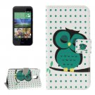 For HTC Desire 526G Owl Pattern Leather Case with Holder, Card Slots & Wallet