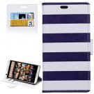 For HTC Desire 626 Stripe Pattern Leather Case with Holder, Card Slots & Wallet