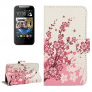 For HTC Desire 310 Blossom Pattern Leather Case with Holder, Card Slots & Wallet