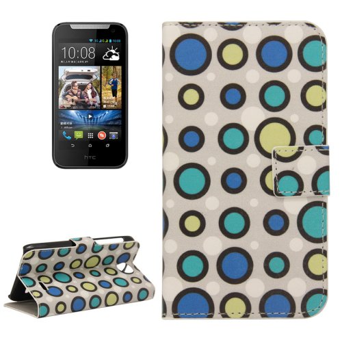 For HTC Desire 310 Dot Pattern Leather Case with Holder, Card Slots & Wallet