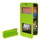 For HTC Desire 820 Green Flip Leather Case with Call Display ID & Holder