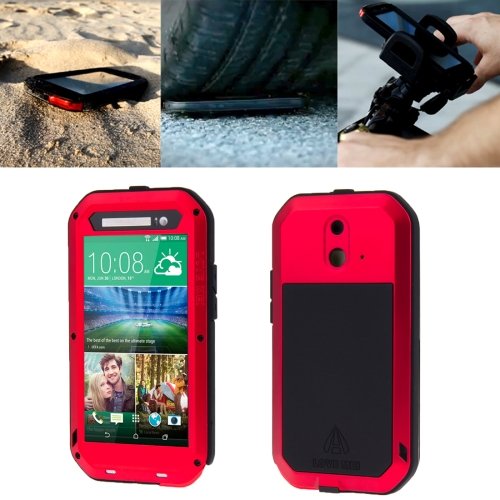For HTC One E8 Red Love Mei Powerful Dustproof Shockproof Anti-slip Case