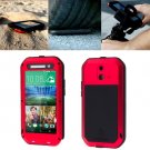 For HTC One E8 Red Love Mei Powerful Dustproof Shockproof Anti-slip Case