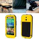 For HTC One E8 Yellow Love Mei Powerful Dustproof Shockproof Anti-slip Case