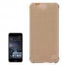 For HTC One A9 Gold Mesh Smart Cover Flip Silicon + PC Hard Case