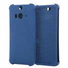 For HTC Butterfly 2 Blue Smart Cover Flip Dot View Protective Case
