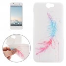 For HTC One A9 Ultrathin Feather Pattern Soft TPU Protective Cover Case