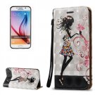 For Galaxy S6 3D Fairy Pattern Leather Case with Holder, Card Slots & Lanyard