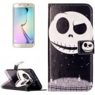 For Galaxy S6 Skull Pattern Leather Case with Holder, Card Slots & Wallet