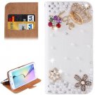 For Galaxy S6 Crown Diamond Leather Case with Holder & Card Slots