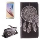 For Galaxy S6 Windbell Pattern Leather Case with Holder, Card Slots & Wallet