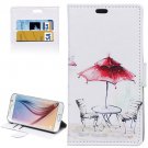 For Galaxy S6 Kiosk Pattern Leather Case with Holder, Card Slots & Wallet