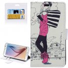 For Galaxy S6 Fashion Pattern Leather Case with Holder, Card Slots & Wallet