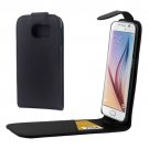 For Galaxy S6 Black Colorful Vertical Flip Magnetic Button Leather Case